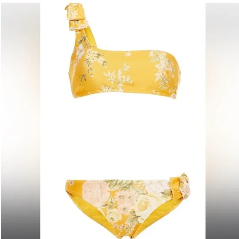 Zimmermann Amelie Bow One Shoulder Floral Print Bikini, worn twice! - Picture 2 of 6